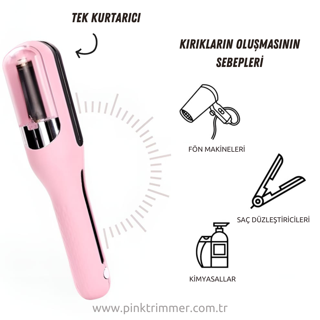 PinkTrimmer Saç Kırık Onarıcı, Orjinal ürün, Kırıklara Veda Et