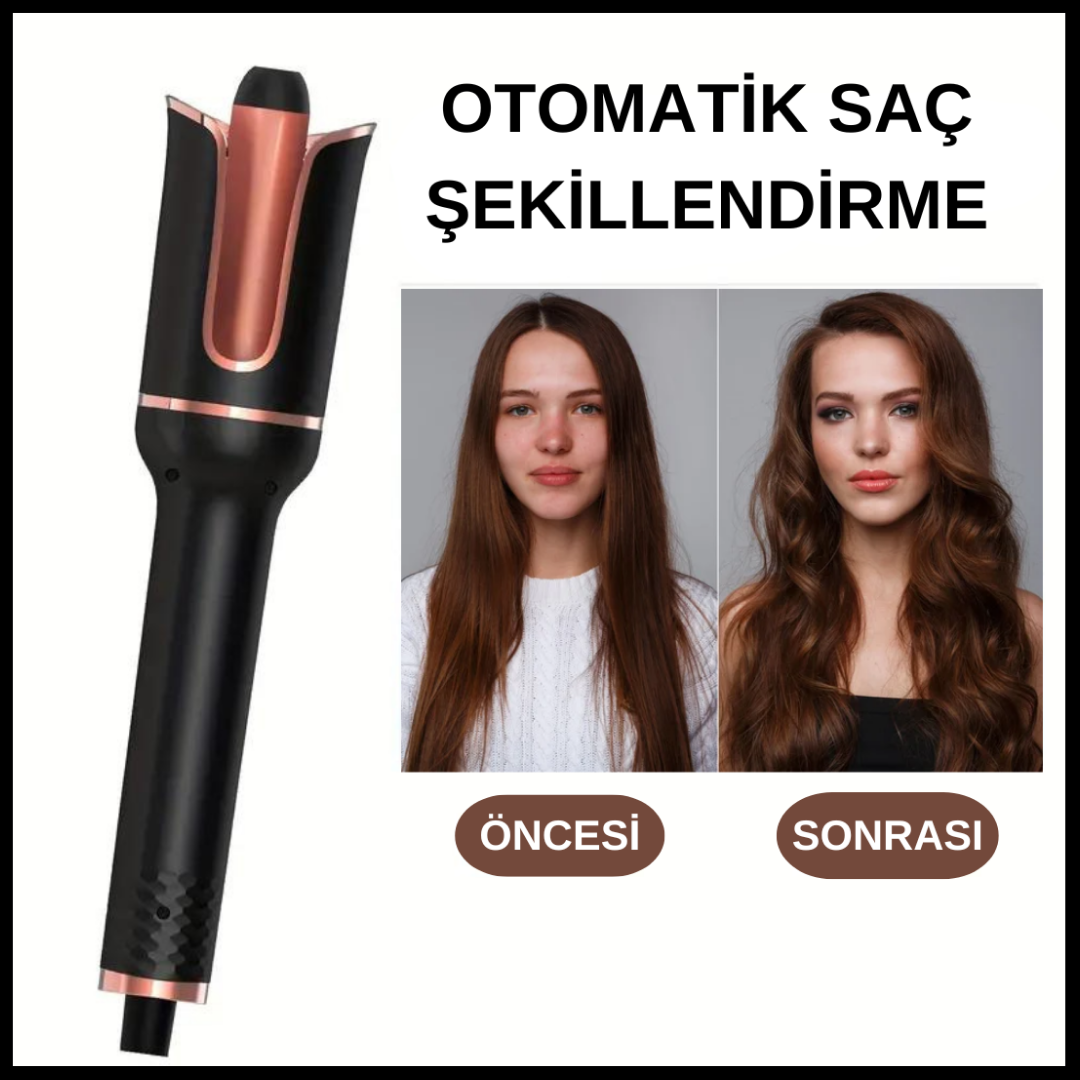 PinkTrimmer Otomatik Saç Şekillendirici, Dalgalı ve Kıvırcık Saçlar Yapın, Orjinal Sertifikalı Ürün