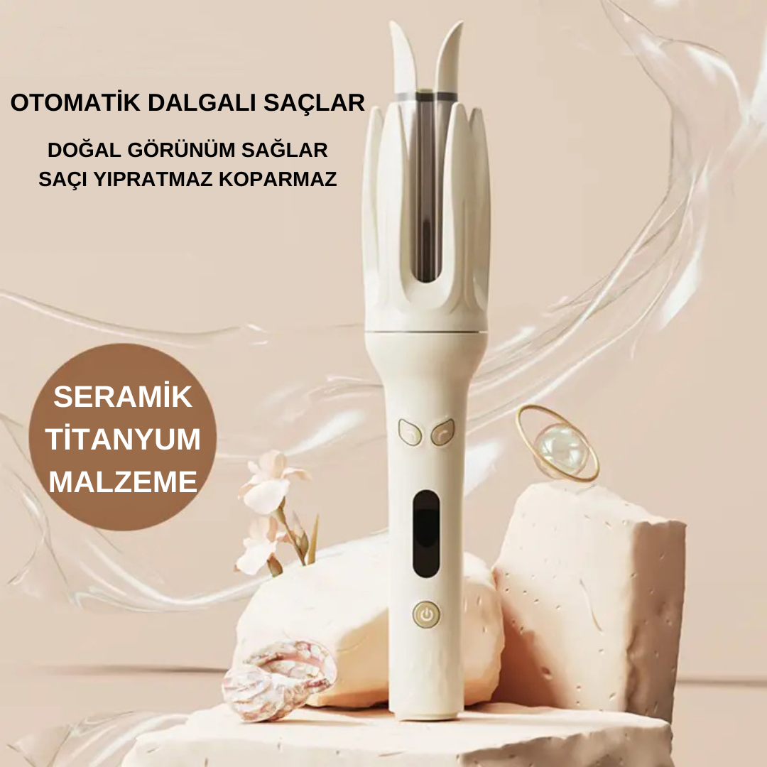 PinkTrimmer Otomatik Saç Şekillendirici, Dalgalı ve Kıvırcık Saçlar Yapın, Orjinal Sertifikalı Ürün