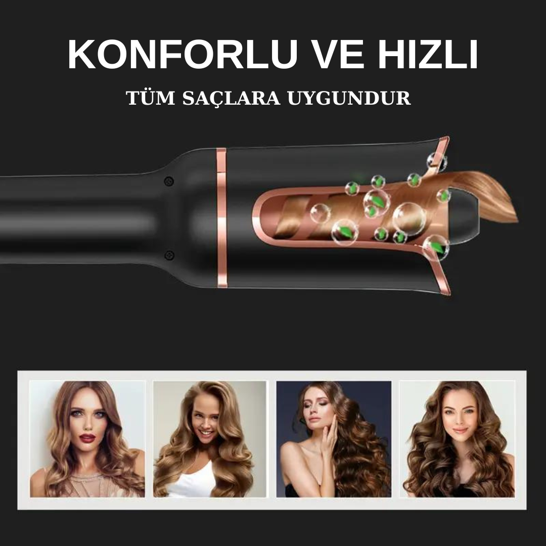 PinkTrimmer Otomatik Saç Şekillendirici, Dalgalı ve Kıvırcık Saçlar Yapın, Orjinal Sertifikalı Ürün