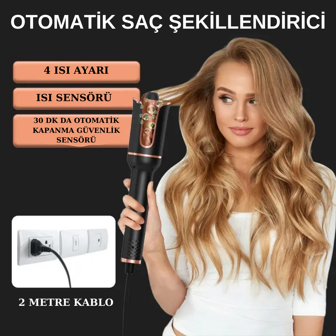 PinkTrimmer Otomatik Saç Şekillendirici, Dalgalı ve Kıvırcık Saçlar Yapın, Orjinal Sertifikalı Ürün